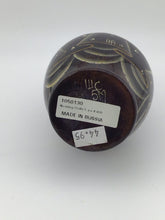 Load image into Gallery viewer, 5 nesting Russian doll w/dark lacquer floral finish
