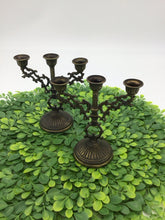 Load image into Gallery viewer, Interpur Italy Mini Brass Candelabra Pair
