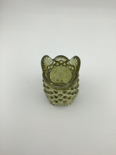 Load image into Gallery viewer, Olive Green Hobnail Toothpick Holder 3"
