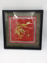 Load image into Gallery viewer, Chinese Embroidered Dragon Red Silk Tapestry
