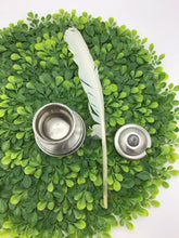 Load image into Gallery viewer, Preisner Pewter Ink Well w/Feather
