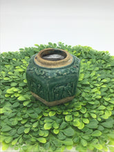 Load image into Gallery viewer, Hexagonal Green Glaze Chinese Shiwan Pottery Ginger Jar
