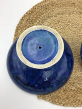 Load image into Gallery viewer, Blue Italian Ceramic Candy Dish Pedestal Bowl With Lid
