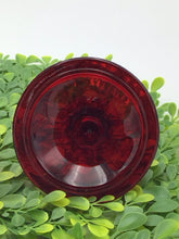 Load image into Gallery viewer, 8" Ruby Red Glass Lidded Candy Dish With Hand Painted Floral
