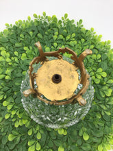 Load image into Gallery viewer, Hollywood Regency cut glass bowl with lid with gold
