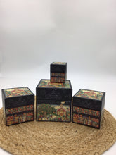 Load image into Gallery viewer, 4PC SET School Days Nesting Boxes Plus 1 Box w Notepad
