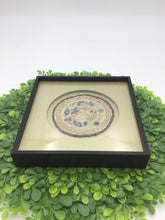 Load image into Gallery viewer, Antique Chinese Embroidered Blue Flowers Gold Trim
