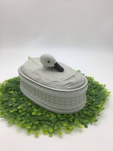 Load image into Gallery viewer, 10" Vintage Ceramiche Mancioli White Porcelain Duck Tureen Casserole Dish
