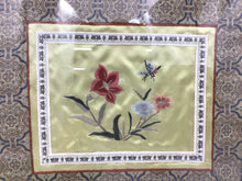 Load image into Gallery viewer, Chinese Silk Flowers Butterfly Embroidered Panel
