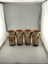 Load image into Gallery viewer, Set/4 California Ceramics Orchard Ware Pottery Orange Blossom Tumbler
