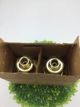 Load image into Gallery viewer, Wood-&amp;-brass taper candlestick holder (2)
