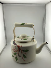 Load image into Gallery viewer, Holiday Nouveau Enamel Whistling Teakettle 2 qt BOX
