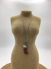 Load image into Gallery viewer, Fire Opal Ruby Red Stones Set Sterling Silver Stainless Steel Chain

