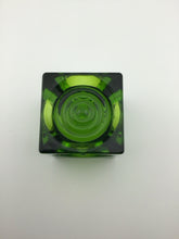 Load image into Gallery viewer, Viking Green Glass Bullseye Votive Candle Holder 2.5 Mid-Century Modern
