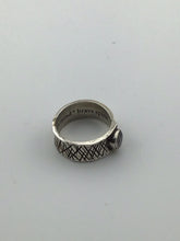 Load image into Gallery viewer, Rare Sterling Silver Brave Spirita Natural Rose Quartz Etched Ring
