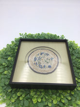 Load image into Gallery viewer, Chinese Embroidered Blue Flowers Gold Trim
