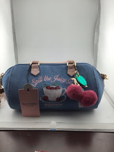 Load image into Gallery viewer, Spill the Juicy Tea Juicy Couture Denim &amp; Pink Purse

