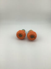 Load image into Gallery viewer, Ceramic Squirrel Pilgrim Pumpkin Figurine Pair Thanksgiving
