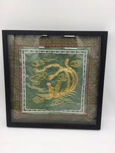 Load image into Gallery viewer, Chinese Embroidered Dragon Mint Green Silk Tapestry

