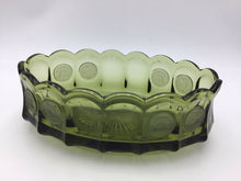 Load image into Gallery viewer, Coin Glass Olive Green Oval Console Bowl
