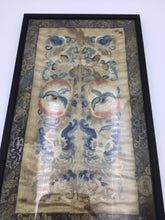 Load image into Gallery viewer, Antique Chinese Silk Embroidered Panel Peaches and Goldfish
