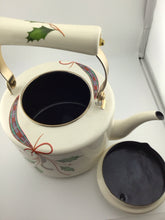 Load image into Gallery viewer, Holiday Nouveau Enamel Whistling Teakettle 2 qt BOX
