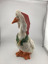 Load image into Gallery viewer, Vtg Chirstmas Goose Resin 11.5" Indoor Outdoor
