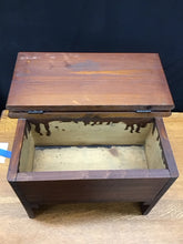 Load image into Gallery viewer, Vintage wooden bed step stool with storage
