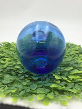 Load image into Gallery viewer, Cobalt Blue/Clear Signed Glass Apple Paperweight
