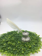 Load image into Gallery viewer, Preisner Pewter Ink Well w/Feather
